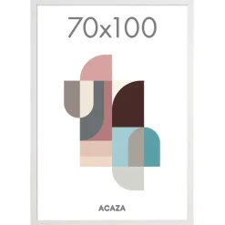 Fotolijsten-Merkloos Poster Lijst - grote Kader - 70 x 100 cm - MDF Hout - witte Rand