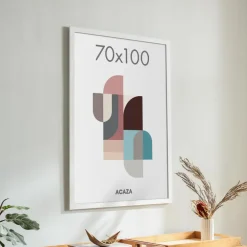 Fotolijsten-Merkloos Poster Lijst - grote Kader - 70 x 100 cm - MDF Hout - witte Rand