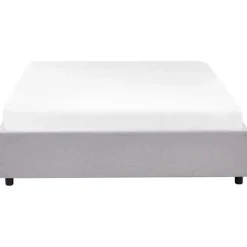 Twijfelaars-Beliani PRADES - Bed met opbergruimte - Lichtgrijs - 140 x 200 cm - Polyester