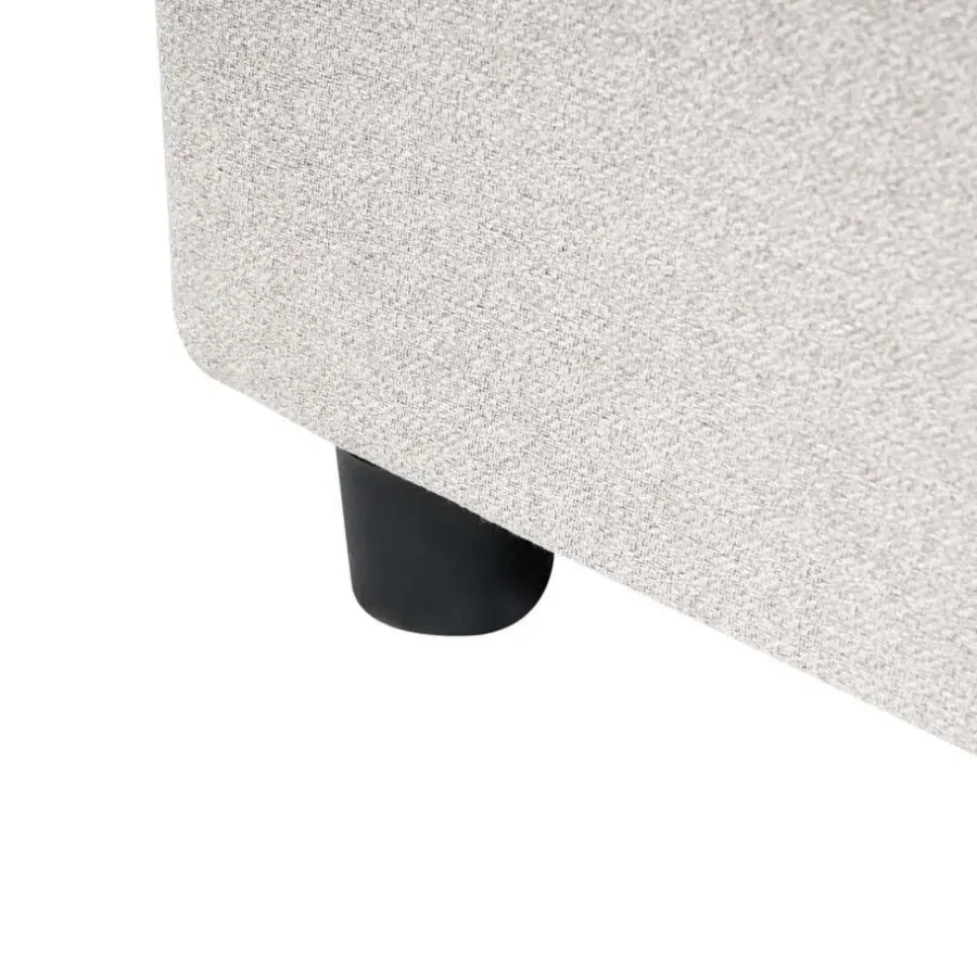 Beliani PRADES - Bed met opbergruimte - Lichtbeige - 140 x 200 cm - Polyester