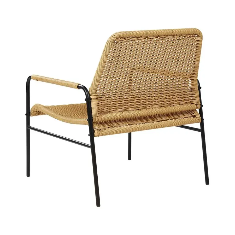 Beliani PRASIMO - Tuinstoel set van 2 - Naturel - PE Rotan