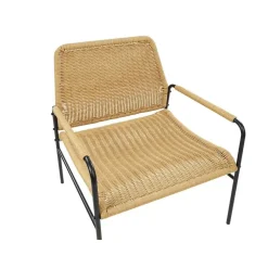 Beliani PRASIMO - Tuinstoel set van 2 - Naturel - PE Rotan