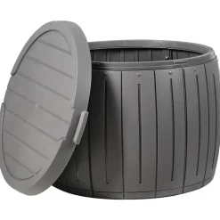 Kussenboxen-Leen Bakker PRINOS - Kussenbox - Grijs - ⌀ 56 cm - Synthetisch materiaal