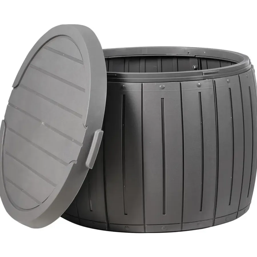 Kussenboxen-Leen Bakker PRINOS - Kussenbox - Grijs - ⌀ 56 cm - Synthetisch materiaal