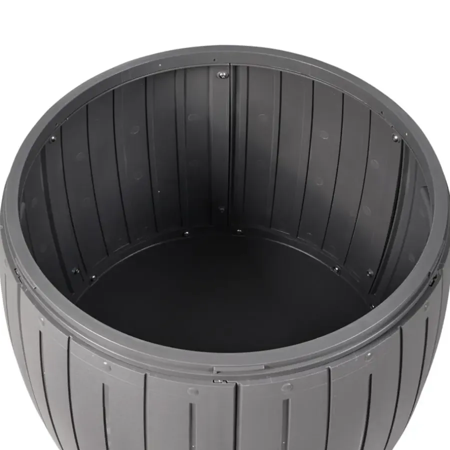 Kussenboxen-Leen Bakker PRINOS - Kussenbox - Grijs - ⌀ 56 cm - Synthetisch materiaal