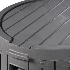 Kussenboxen-Leen Bakker PRINOS - Kussenbox - Grijs - ⌀ 56 cm - Synthetisch materiaal