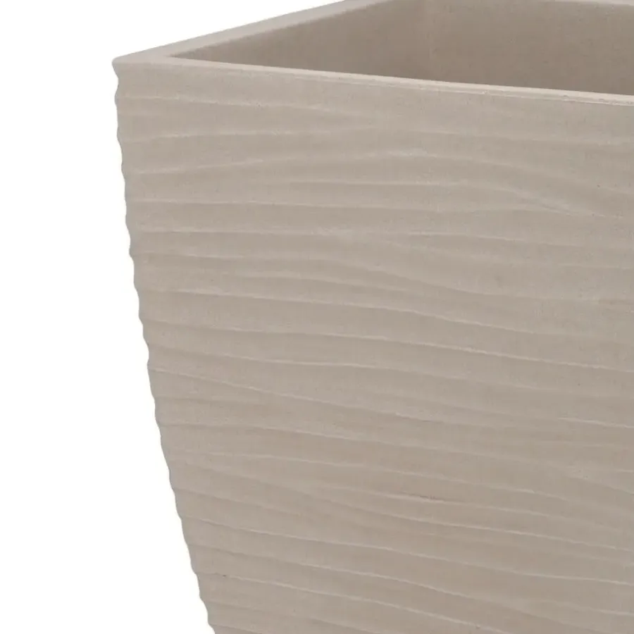 Pro Garden plantenpot - Tuin - kunststof - zand/beige - D40 x H60 cm