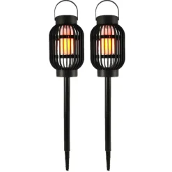 Merkloos Pro Garden Prikspotje - 3 in 1 - vlameffect - solar - 23 cm