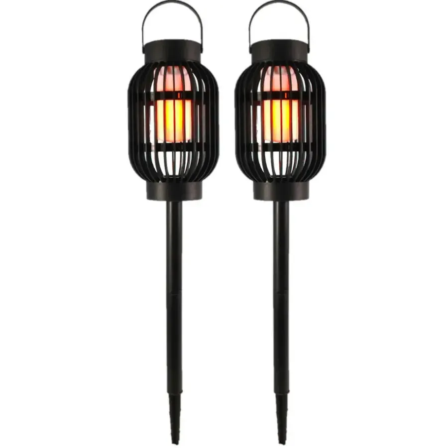 Merkloos Pro Garden Prikspotje - 3 in 1 - vlameffect - solar - 23 cm