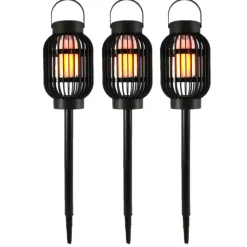 Merkloos Pro Garden Prikspotje - 3 in 1 - vlameffect - solar - 23 cm