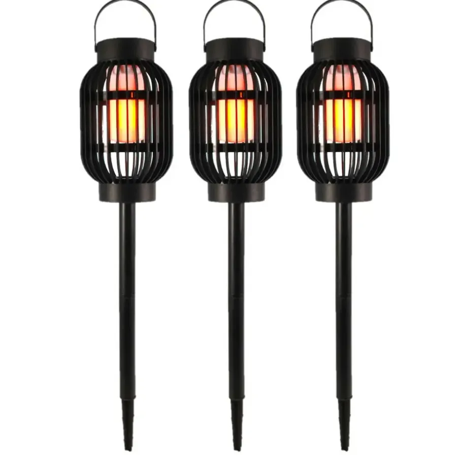 Merkloos Pro Garden Prikspotje - 3 in 1 - vlameffect - solar - 23 cm