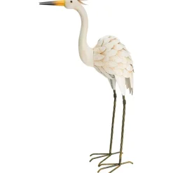 Beelden-Pro Garden vogel beeld - Metaal - Zilverreiger - 19 x 77 cm