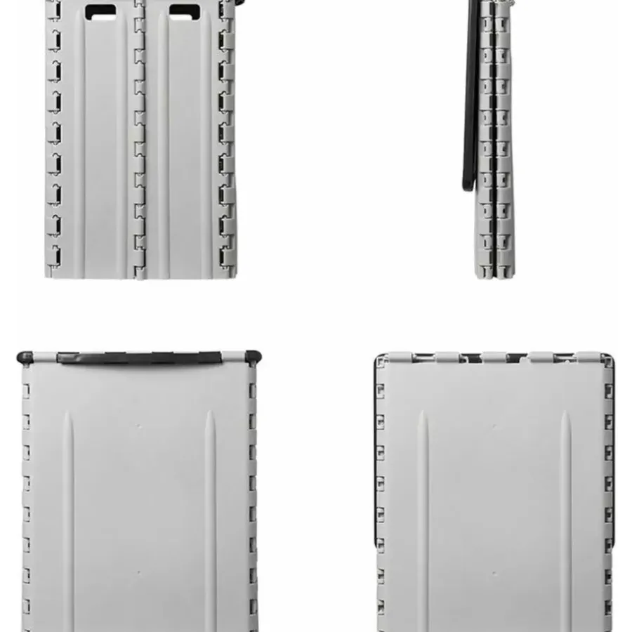 ProPlus Afvalbak met deksel- kunststof - grijs - 25 x 31 x 38 cm