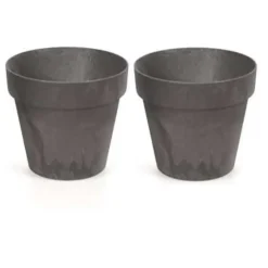 Prosperplast Bloempot - antraciet - betonlook - 30 cm