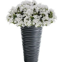 Bloempotten-Prosperplast Bloempot Sand - antraciet - kunststof - D30 x H52 cm