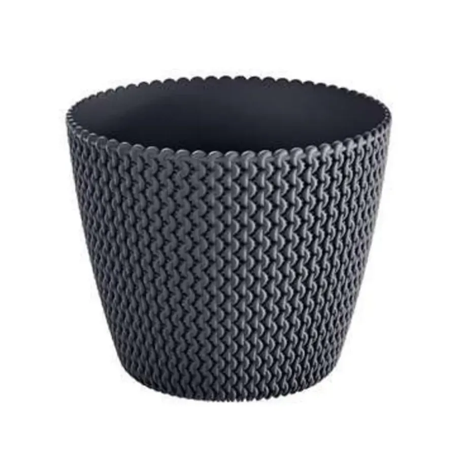 Bloempotten-Prosperplast Bloempot Splofy - antraciet - voor buiten - 40 cm
