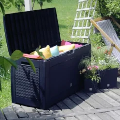 Kussenboxen-Prosperplast Opbergbox - antraciet - 310 liter - 119 x 48 x 60 cm