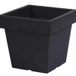 Bloempotten-Prosperplast Plantenpot - vierkant - antraciet - 8 l - 24 cm