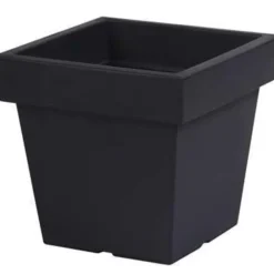 Bloempotten-Prosperplast Plantenpot - vierkant - antraciet - 8 l - 24 cm