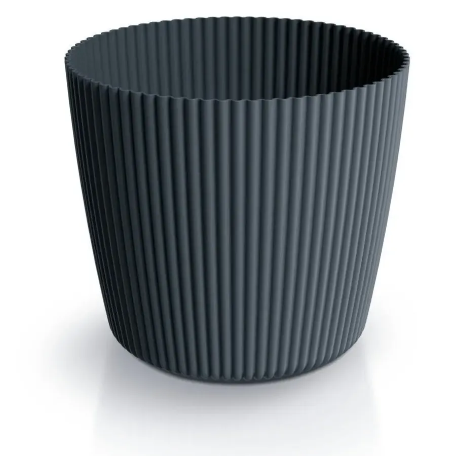 Bloempotten-Prosperplast Plantenpot Buckingham - antraciet - D39 cm