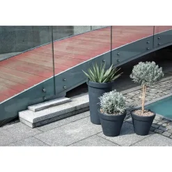 Bloempotten-Prosperplast Plantenpot Classic - antraciet - D58 x H47 cm