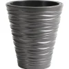 Bloempotten-Prosperplast Plantenpot Sand Dunes - kunststof - steengrijs - D30 cm
