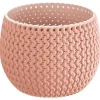 Bloempotten-Prosperplast plantenpot/bloempot - kunststof - zalm roze - D14,5 x H11 cm