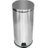 Prullenbakken-Merkloos Prullebak/pedaalemmer - 30 liter - 64 x 36 x 30cm - chroomkleurig