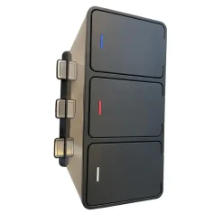IVOL Prullenbak met 3 vakken – RVS – 45L