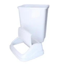 Prullenbakken-Merkloos Prullenbak/afvalbak - 16 liter - kunststof - wit - 35 x 44