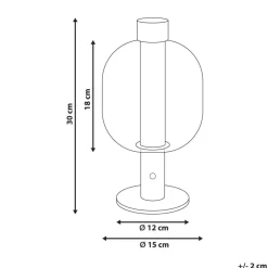 Leen Bakker PULANGI - Tafellamp - Zwart - Aluminium