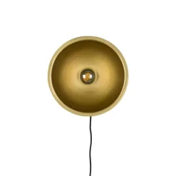 Wandlampen-Puur - Dudley wandlamp rond M - zwart/goud