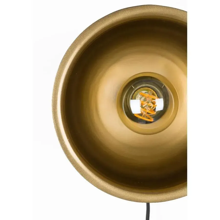 Puur - Dudley wandlamp rond S - zwart/goud