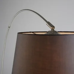 QAZQA booglampen arc_basic zilverkleurig e27