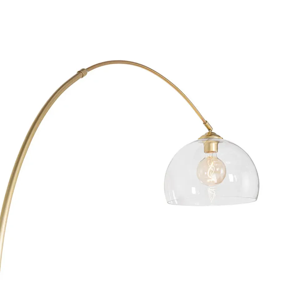 QAZQA booglampen arc goudkleurig e27