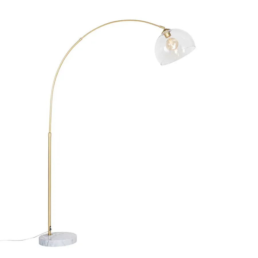 QAZQA booglampen arc goudkleurig e27