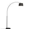 QAZQA booglampen arc zwart e27