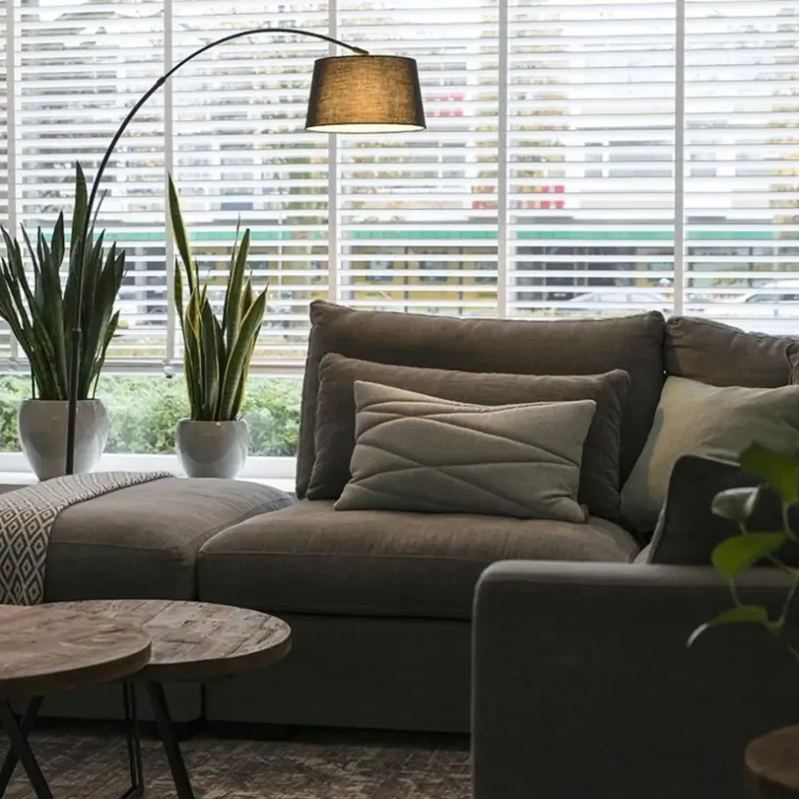 QAZQA booglampen arc zwart e27