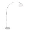 QAZQA booglampen arc-basic zilverkleurig e27