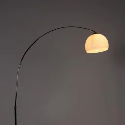 QAZQA booglampen arc-basic zilverkleurig e27