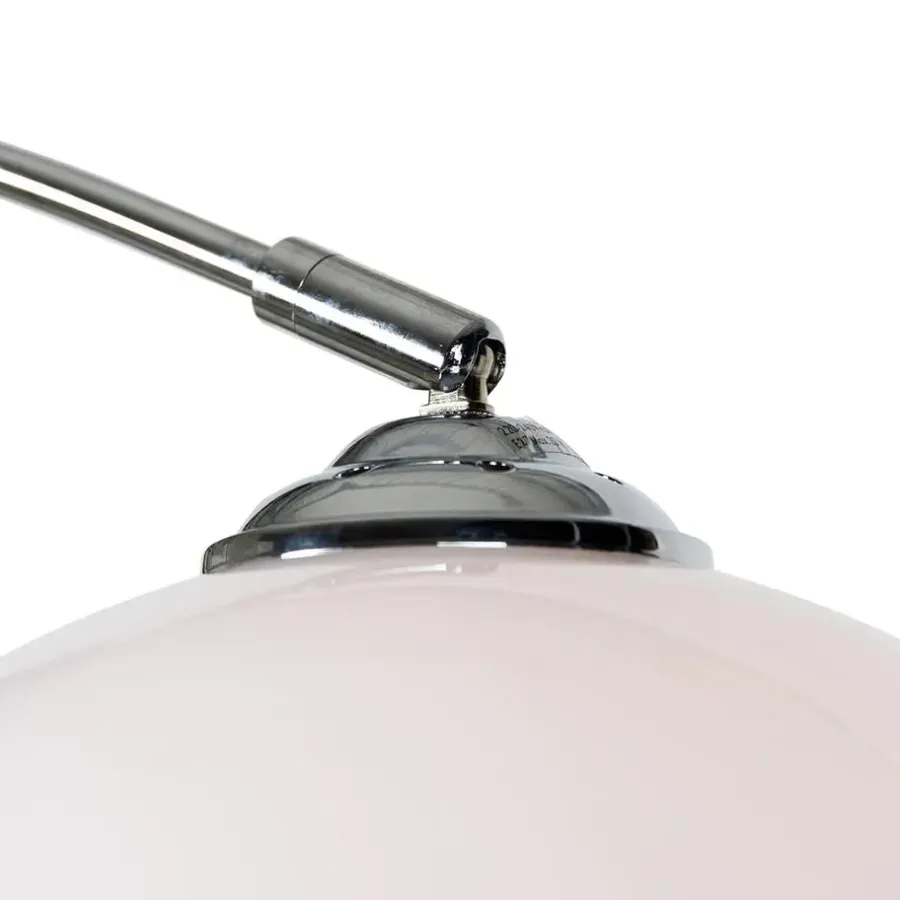 QAZQA booglampen arc-basic zilverkleurig e27