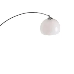 QAZQA booglampen arc-basic zilverkleurig e27