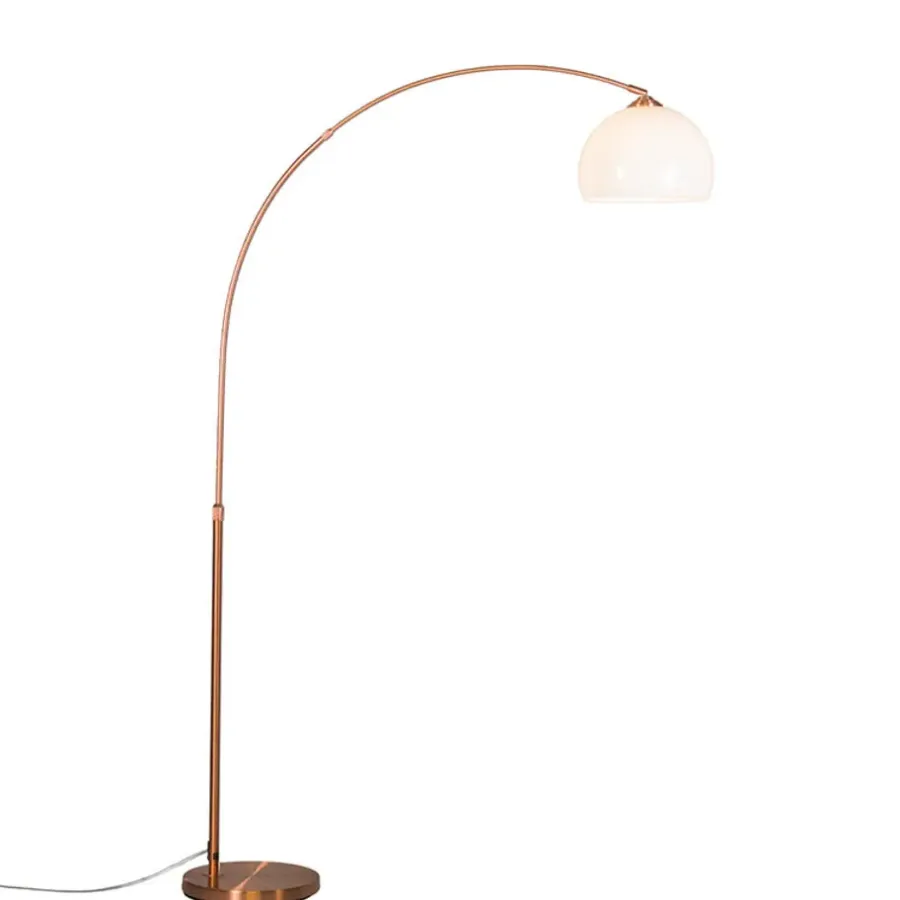 QAZQA booglampen arc-basic bruin e27
