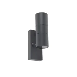 QAZQA buitenlampen met sensor duo grijs gu10