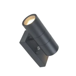 QAZQA buitenlampen met sensor duo grijs gu10