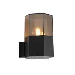 QAZQA buitenlampen met sensor denmark zwart e27