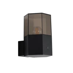 QAZQA buitenlampen met sensor denmark zwart e27