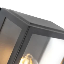 Buitenverlichting|Buitenlampen Met Sensor-QAZQA buitenlampen met sensor rotterdam zwart e27