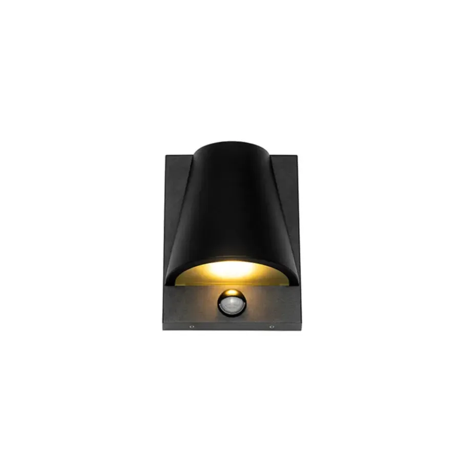 QAZQA buitenlampen met sensor femke zwart gu10