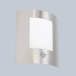 Buitenverlichting|Buitenlampen Met Sensor-QAZQA buitenlampen met sensor emmerald zilverkleurig e27